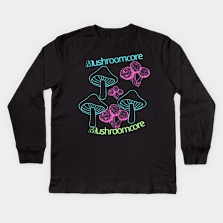 Mushroomcore Madness Kids Long Sleeve T-Shirt